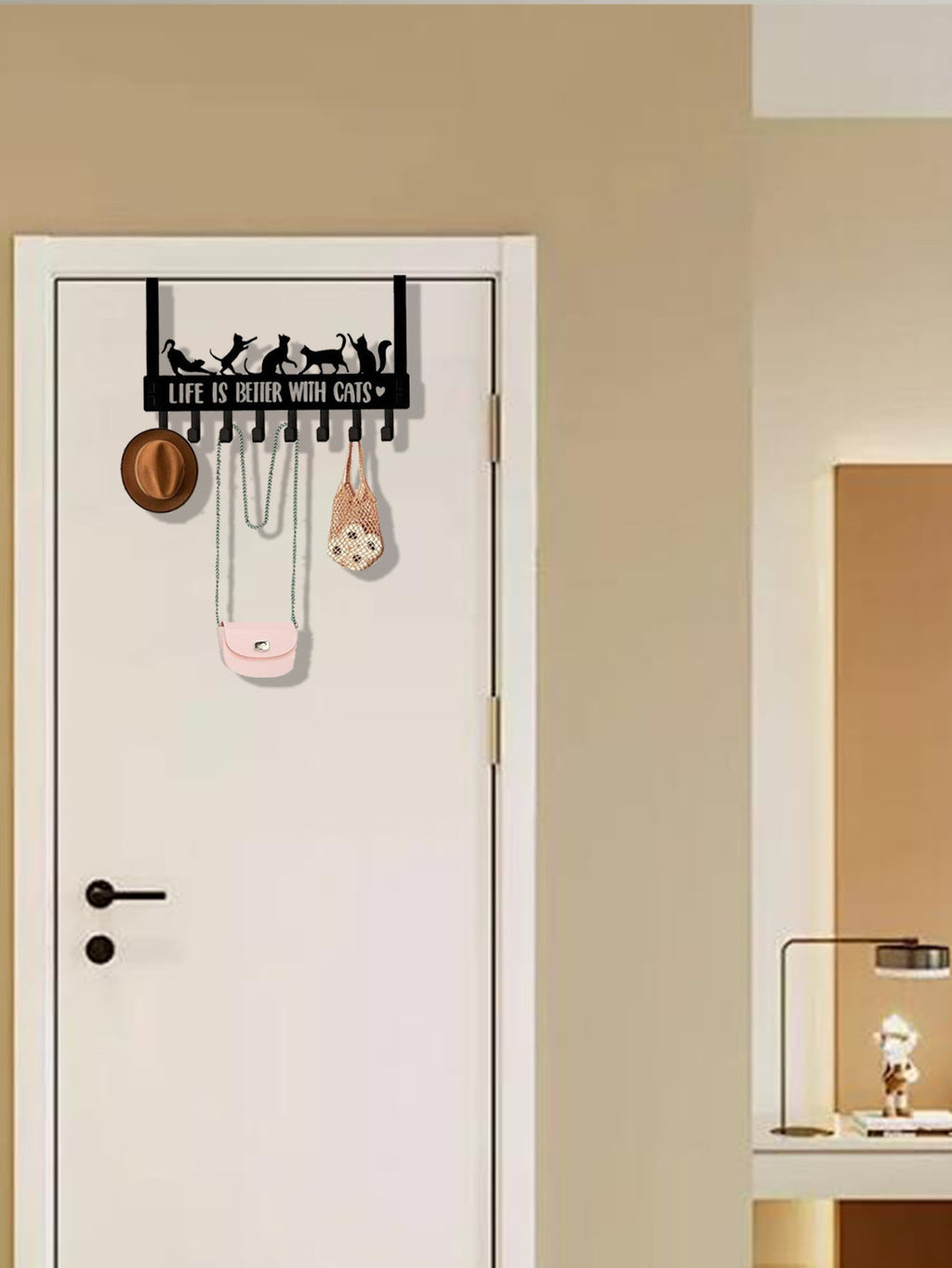 Over-the-Door Cat Hook Rack – 8 Hooks – image 8