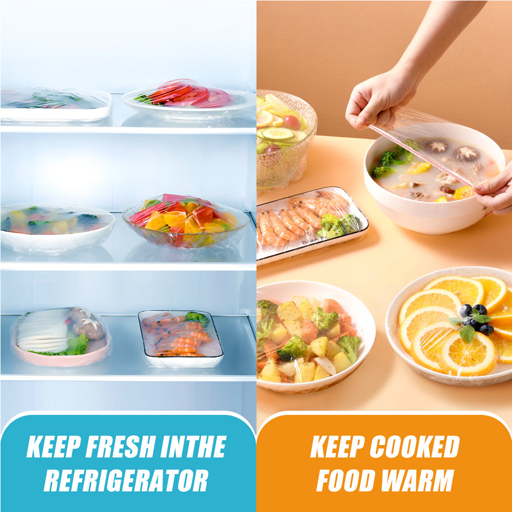 Elastic Food Storage Bowl Covers – 100 Pack – image 3