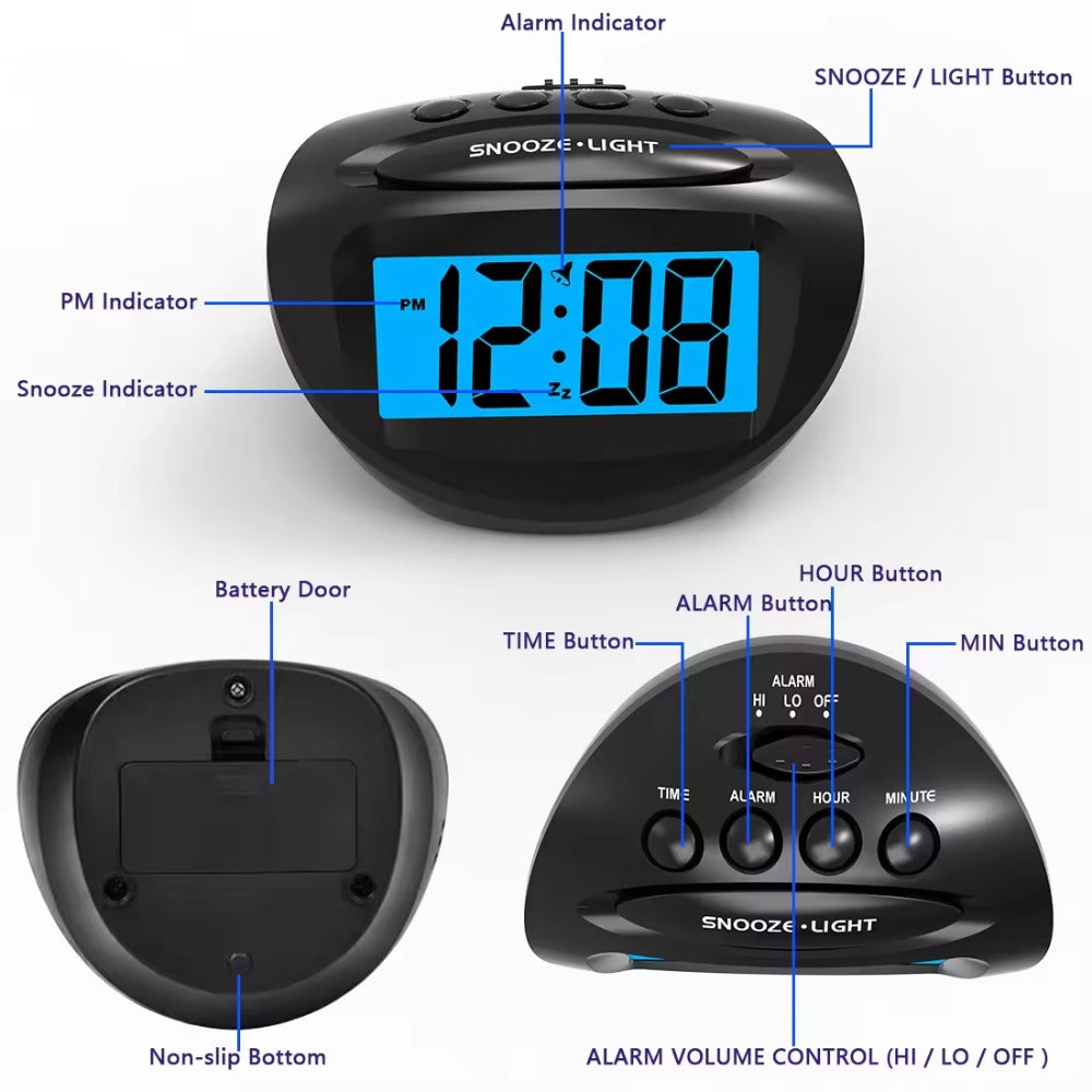 Small LCD Travel Alarm Clock with Backlight – image 4