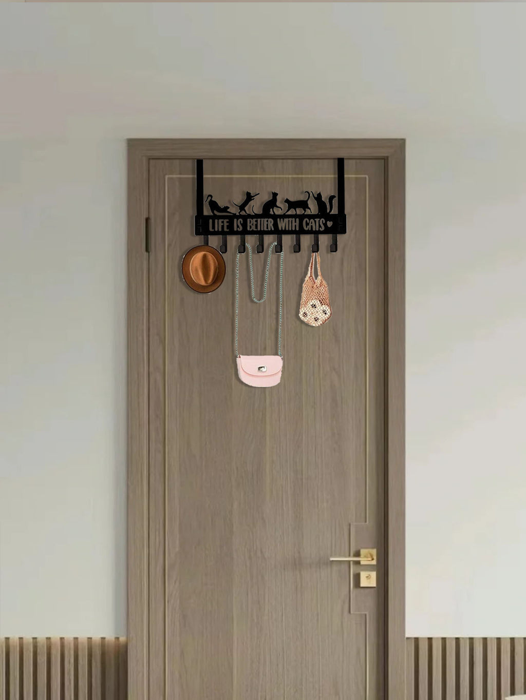 Over-the-Door Cat Hook Rack – 8 Hooks – image 6