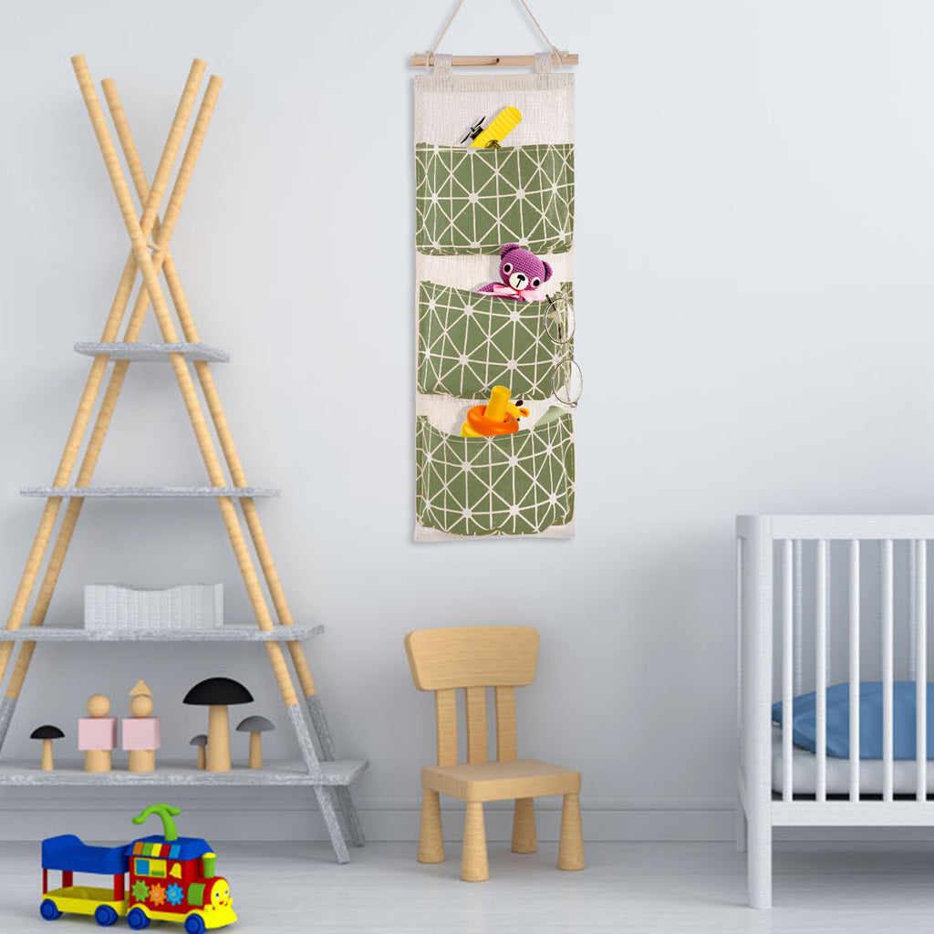 Wall-Mounted Hanging Storage Organizer – 3 Pockets – image 2