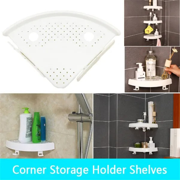 No-Drill Corner Shelf with Hooks – view 5