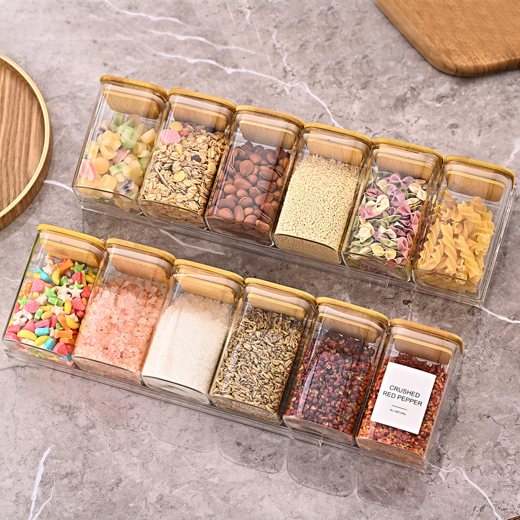 4-Tier Clear Spice Rack Riser – Adjustable Shelf Set – image 7