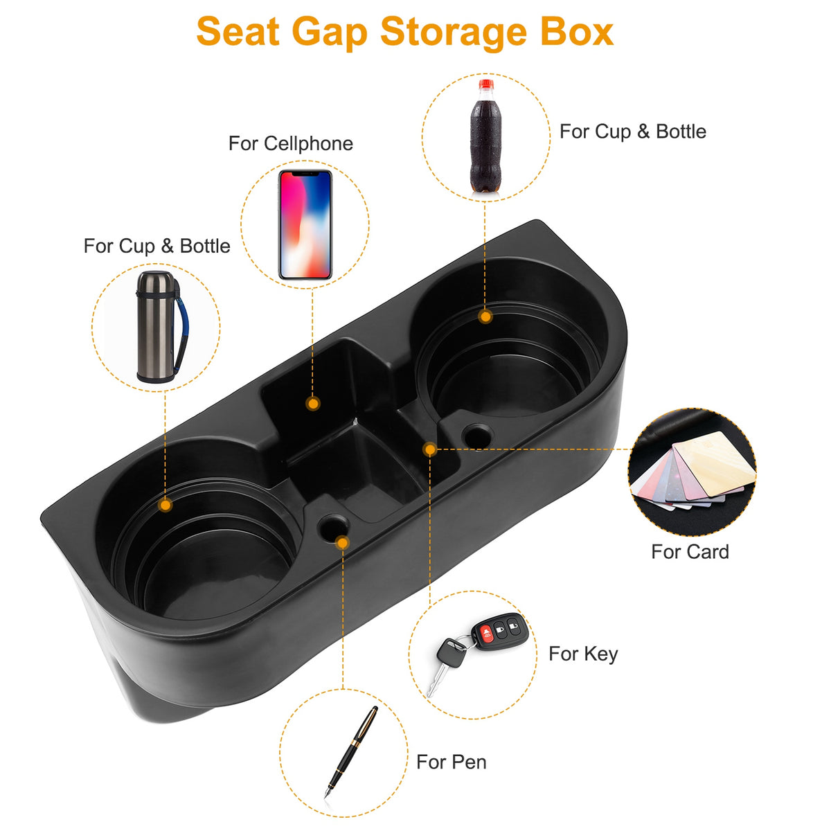 Car Seat Gap Organizer with Cup Holder – image 9