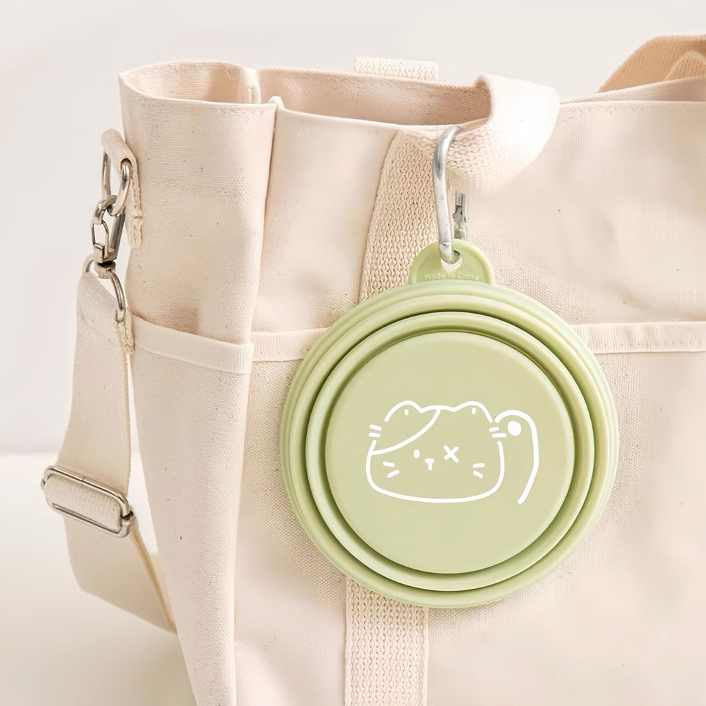 Portable Folding Pet Bowl - close-up view