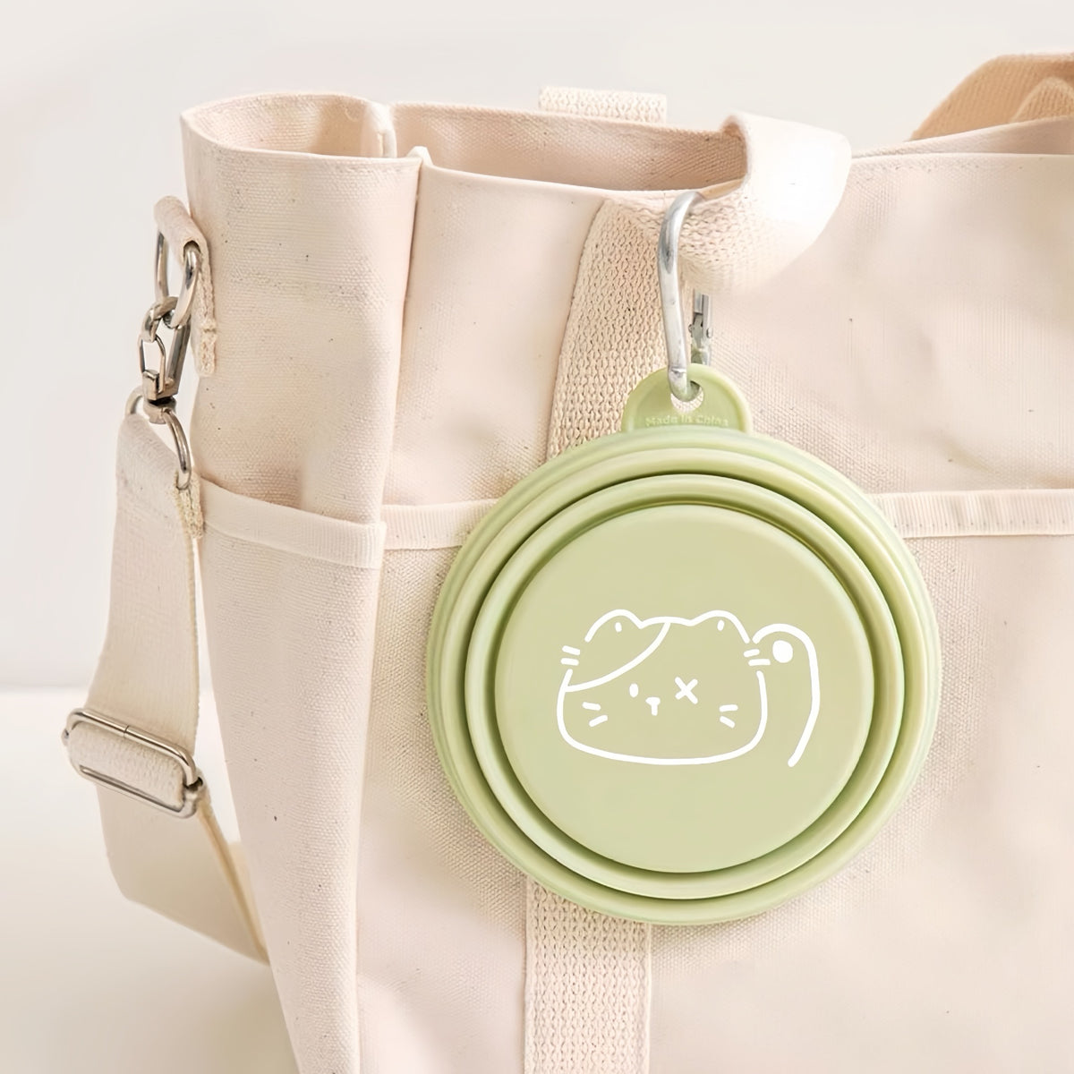 Portable Folding Pet Bowl - close-up view