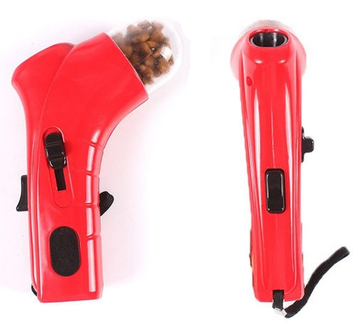 Pet Treat Launcher Toy - in use