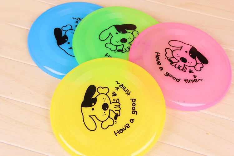 Silicone Flying Disc Dog Toy - in use with a dog