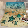 Sea Turtle Flannel Throw Blanket – Soft & Cozy