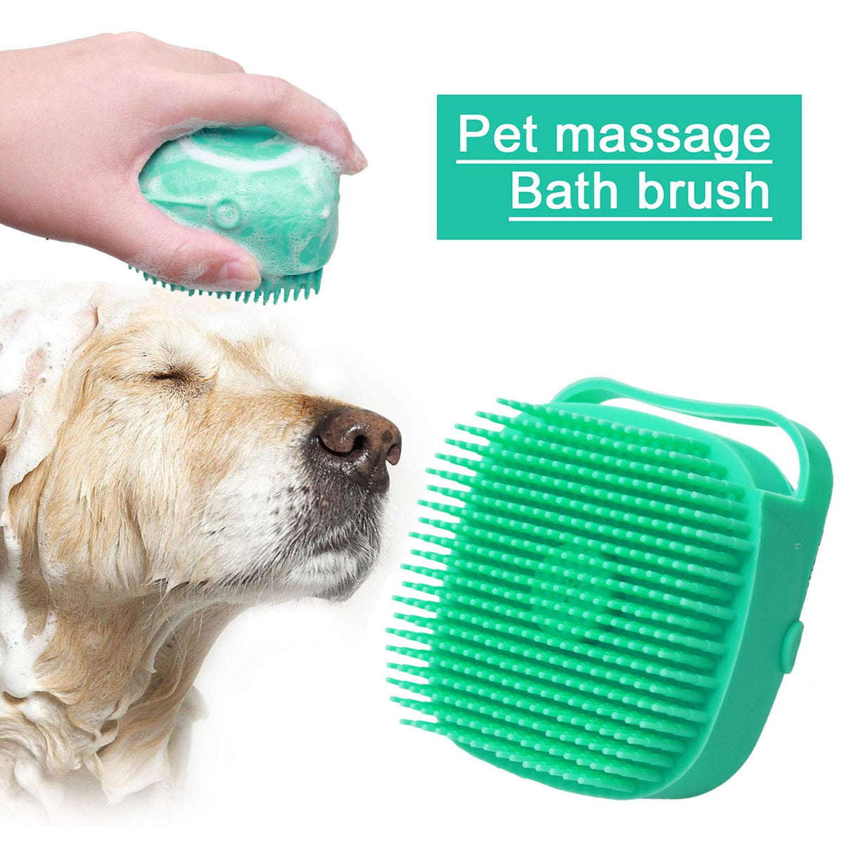 Soap-Dispensing Silicone Pet Bath Brush - photo 8
