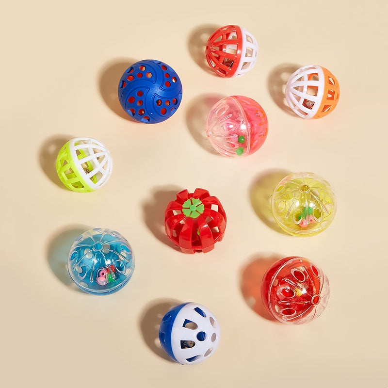 Jingle Bell Cat Teaser Ball - close-up view