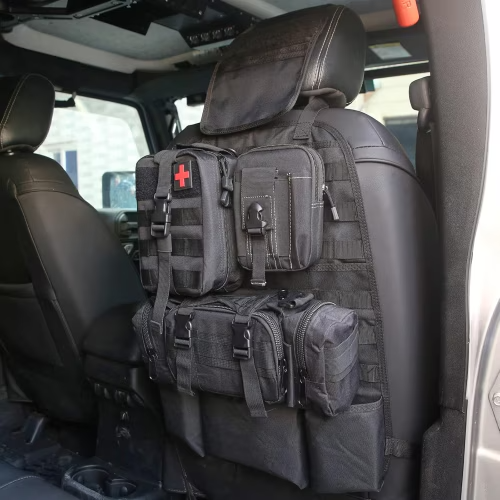 Tactical Back Seat Organizer with 3 Detachable Pouches – image 3