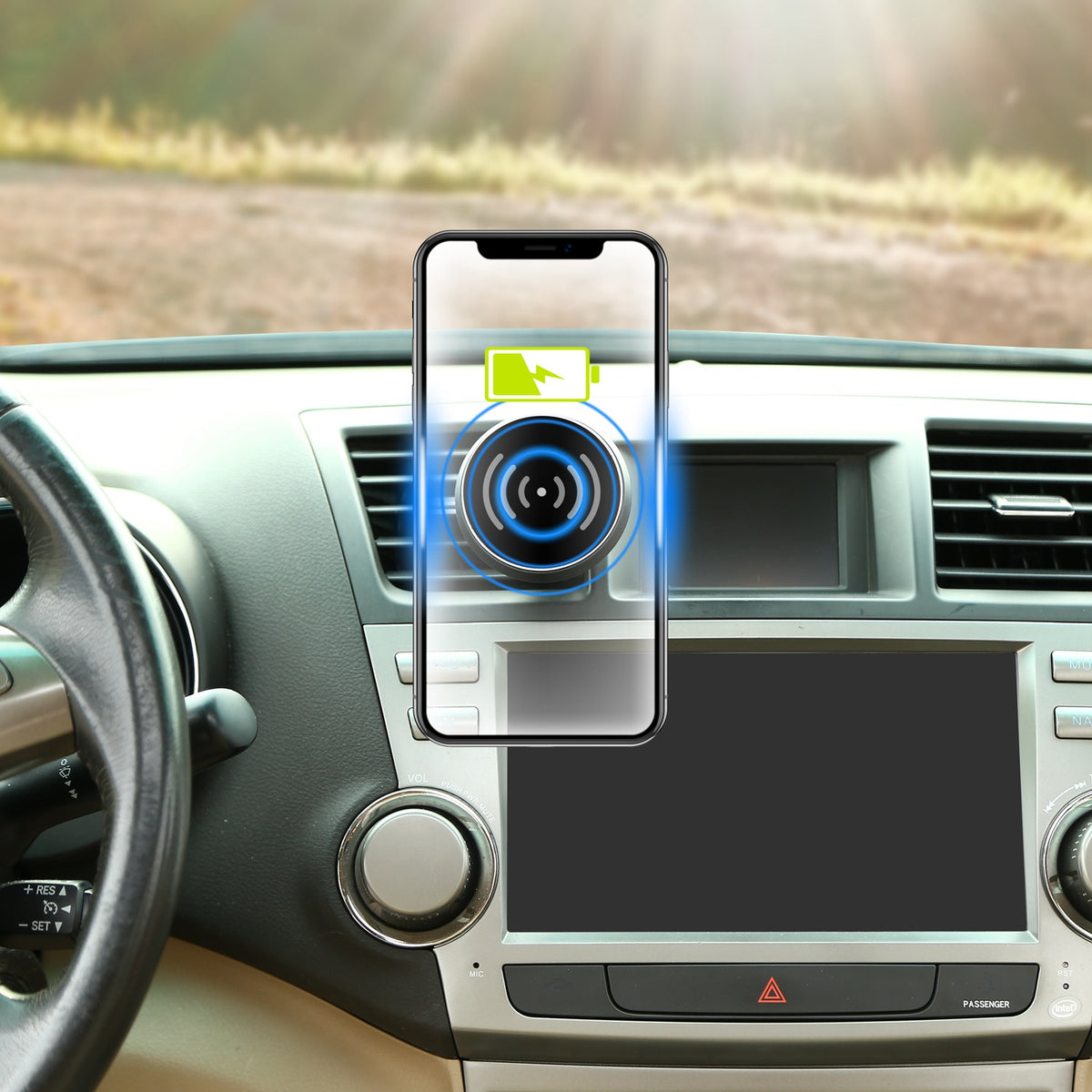 Magnetic Wireless Car Charger Mount – view 3
