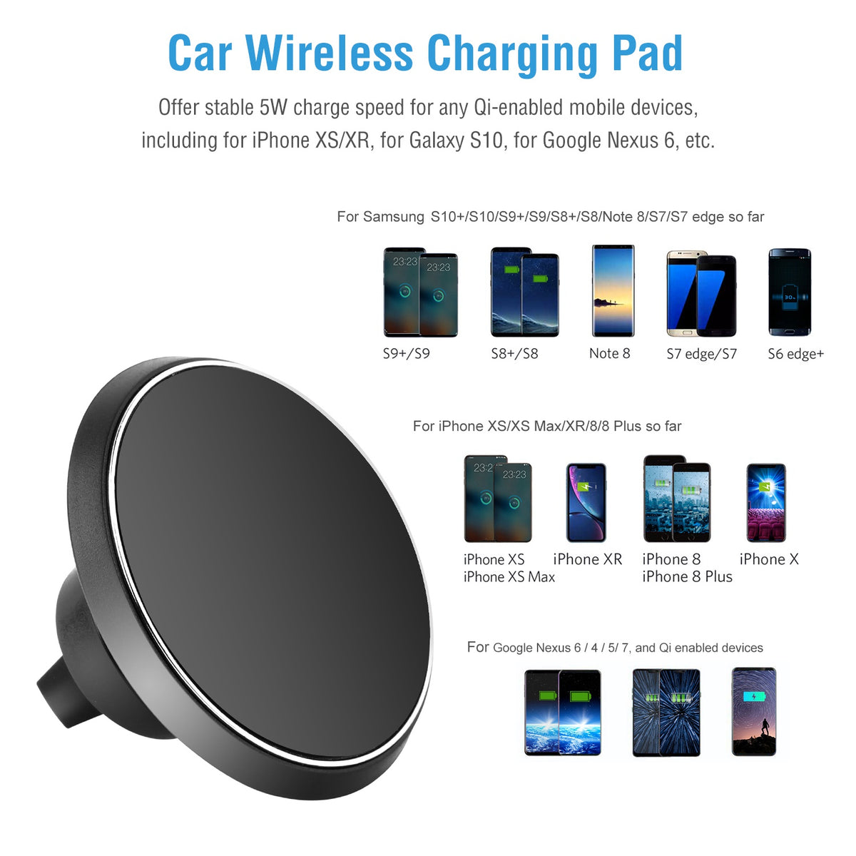 Magnetic Wireless Car Charger Mount – view 5