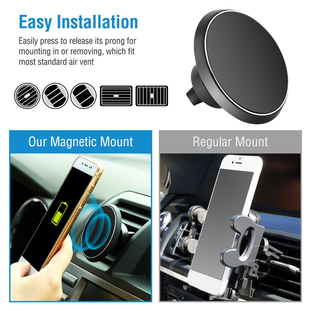 Magnetic Wireless Car Charger Mount – view 4