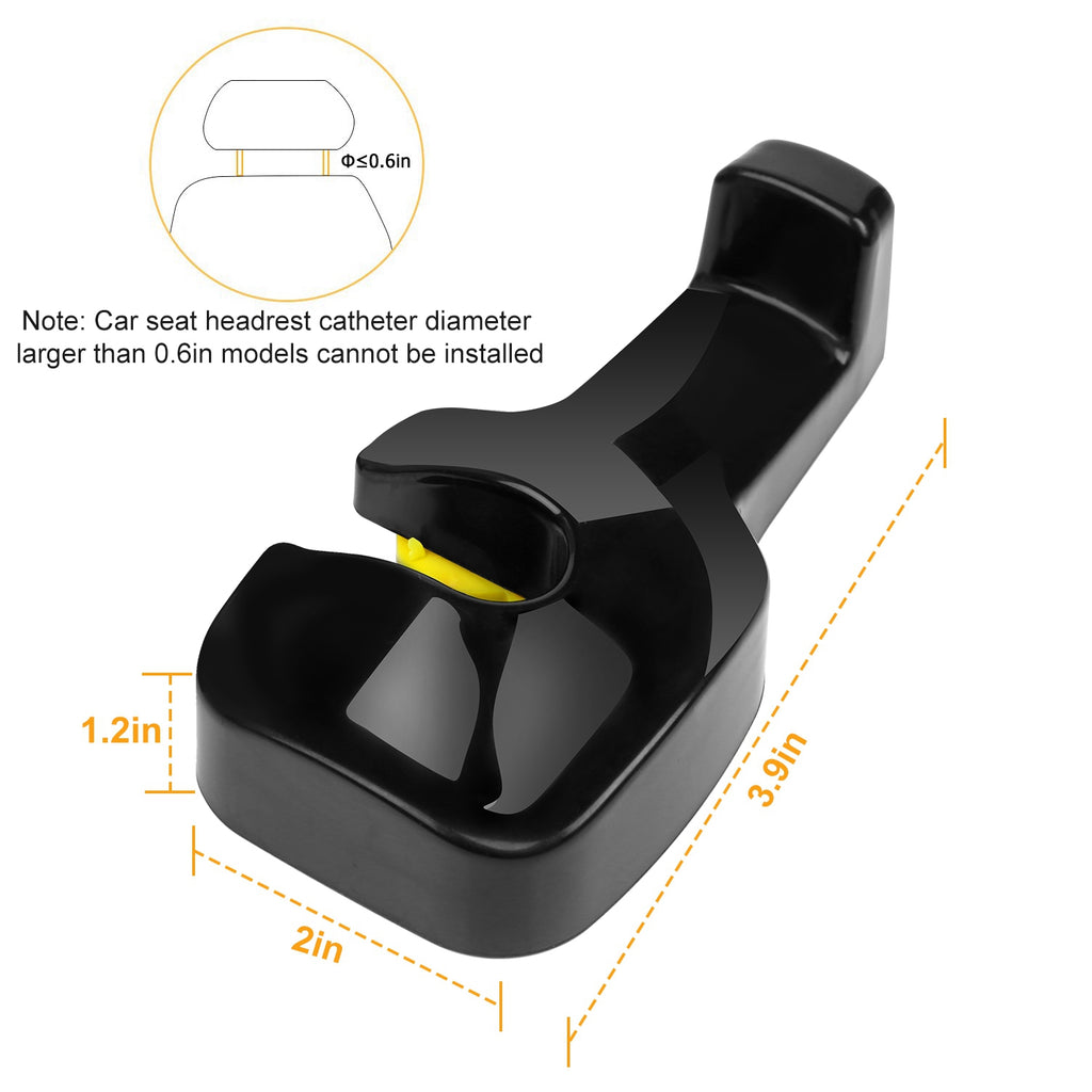 Car Headrest Hanging Hooks – 2 Pack – image 7