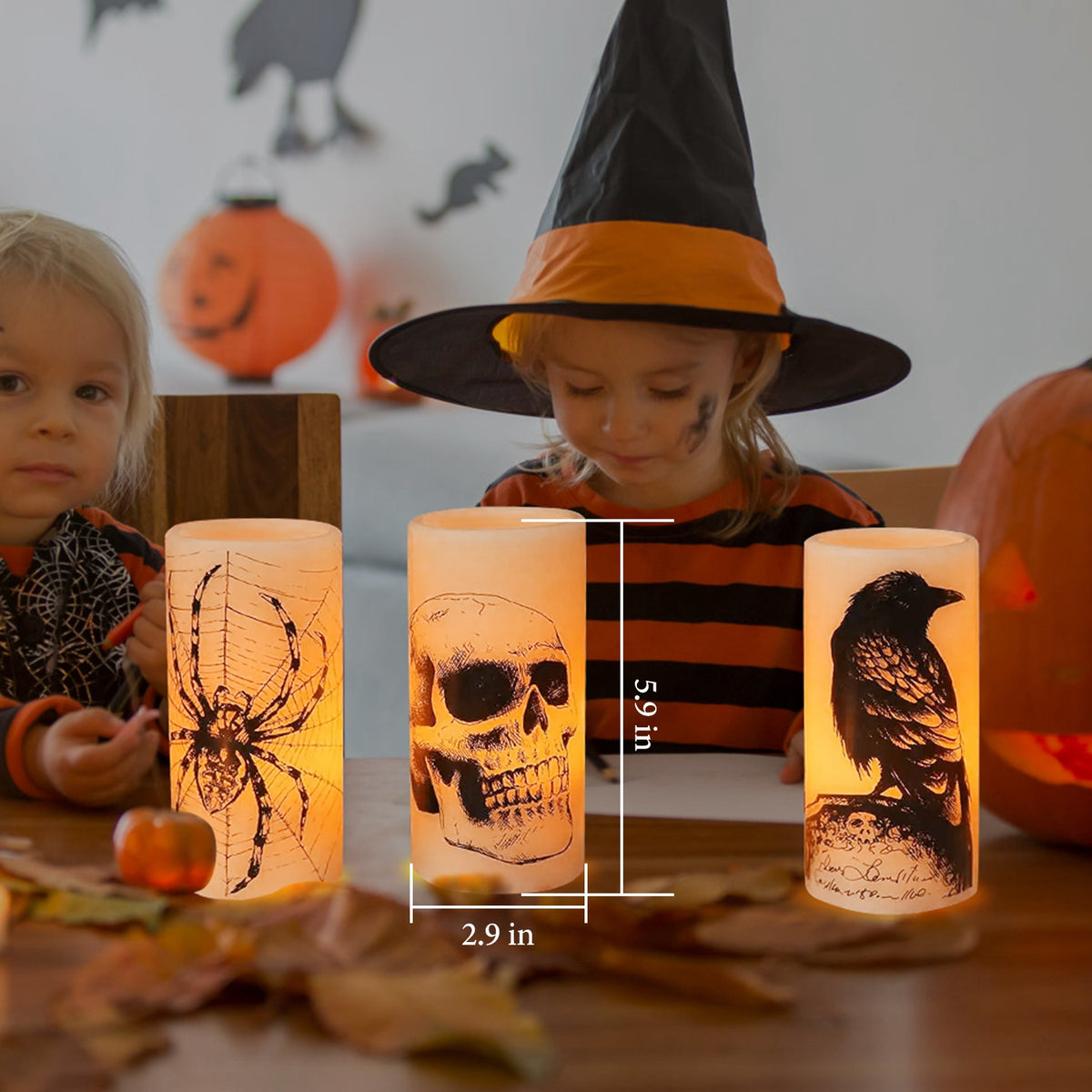 Flameless Halloween Candles with Timer – view 4