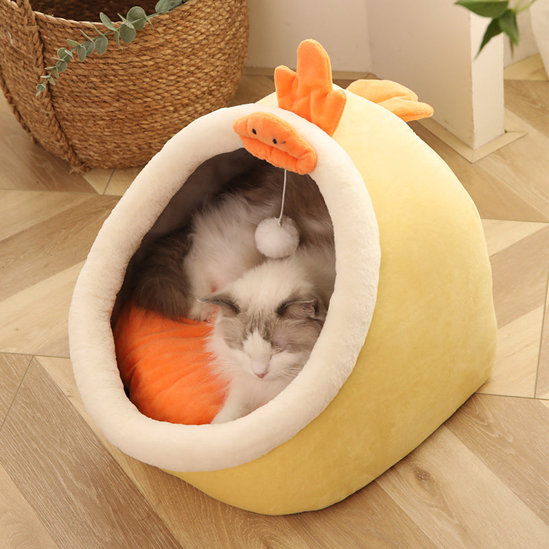 All-Season Cat House Villa - with a cat inside