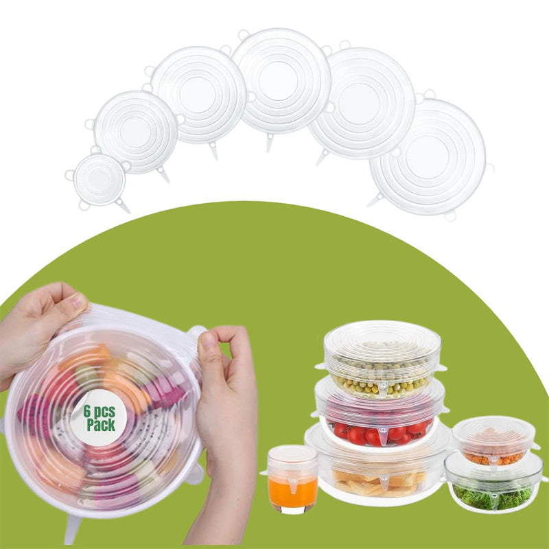 Reusable Silicone Stretch Lids for Bowls and Food - Set of 6 – image 10