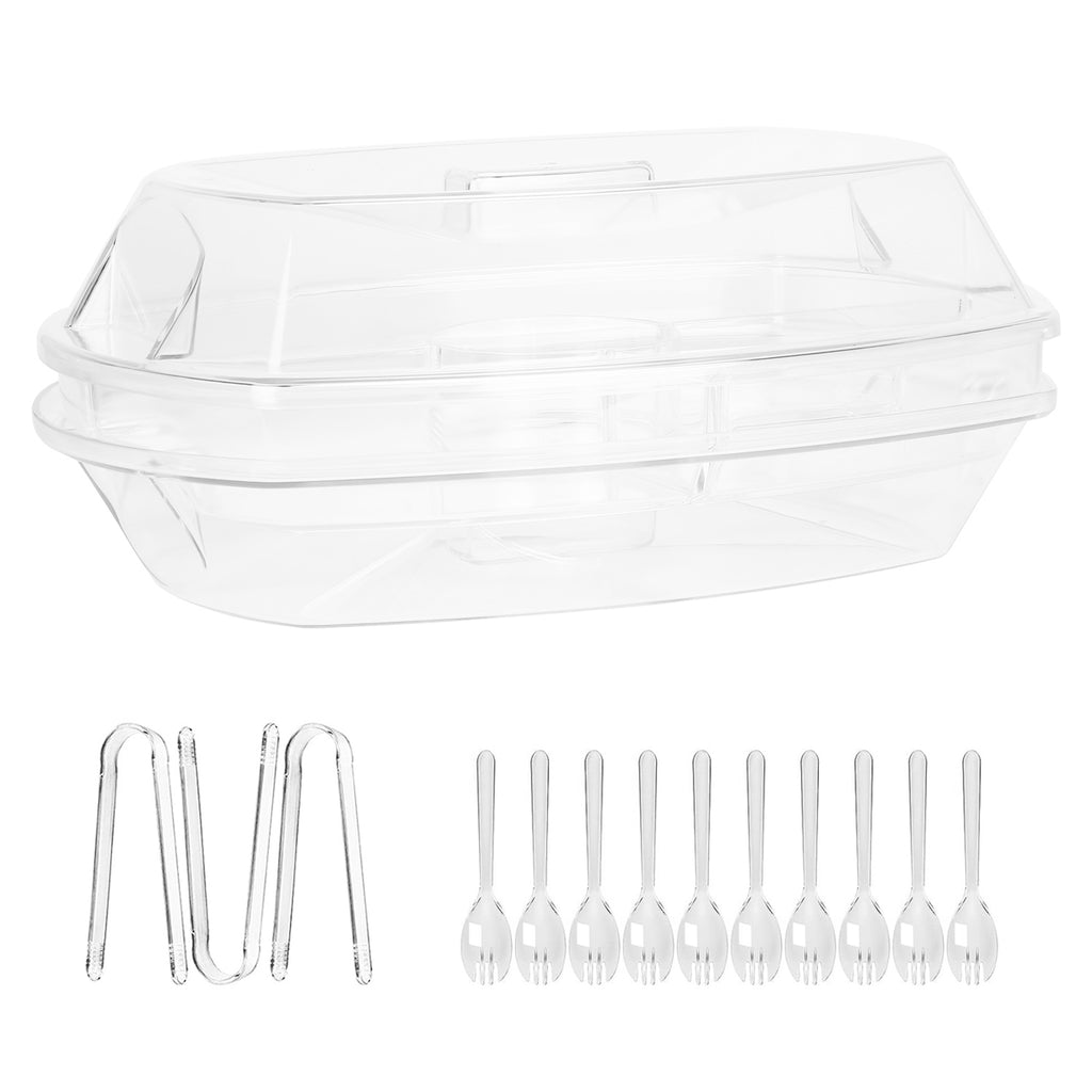 Chilled Party Serving Tray with Lid – 4 Compartments – image 4