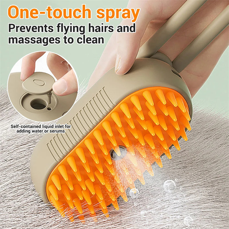 3-in-1 Electric Steam Pet Grooming Brush - photo 4