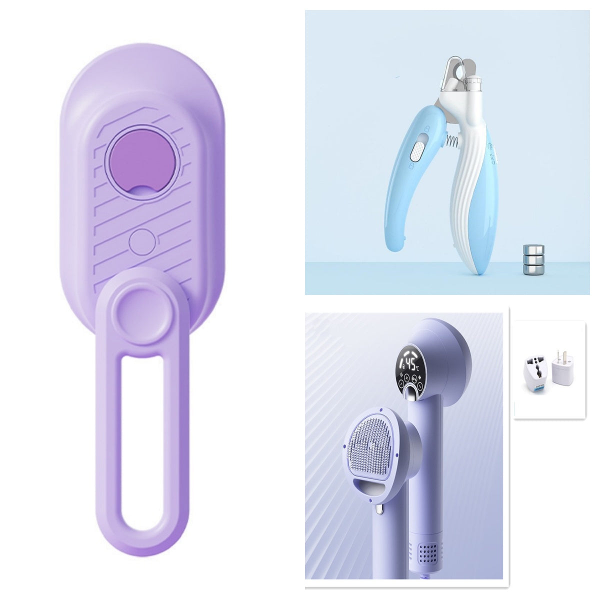 LED Light Electric Pet Nail Grinder - material and texture close-up