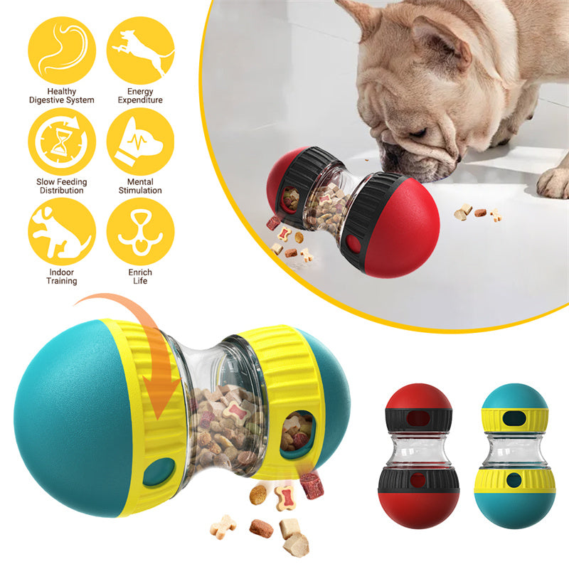 Slow Feeding Treat Dispensing Dog Toy - in use