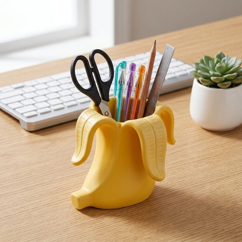 Banana Desk Organizer – Pen & Brush Holder Cup – image 2