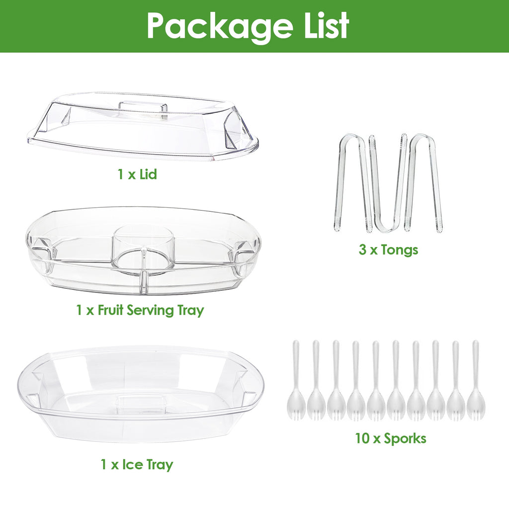 Chilled Party Serving Tray with Lid – 4 Compartments – image 7