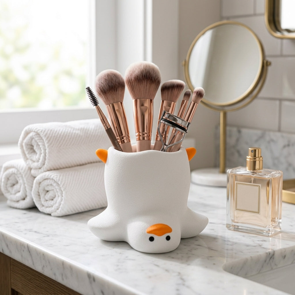 Funny Duck Desk Organizer – Pen & Brush Holder