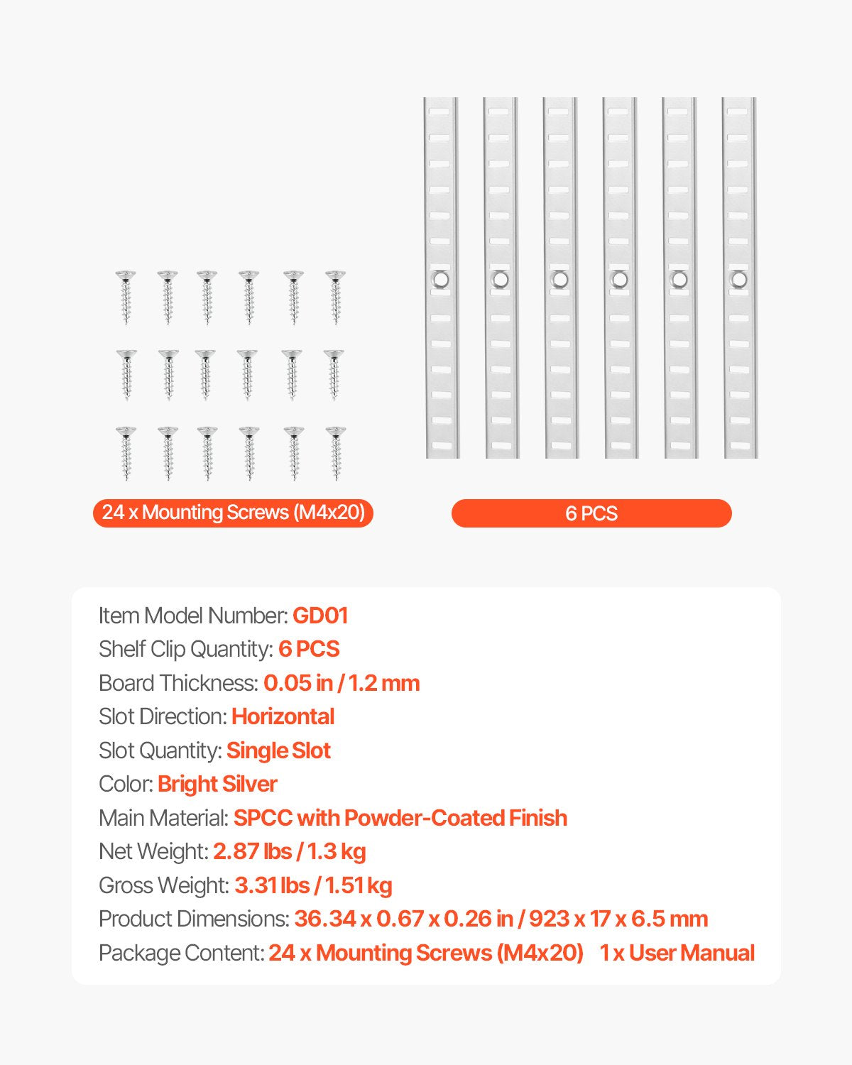 Adjustable Wall Shelf Tracks – view 5