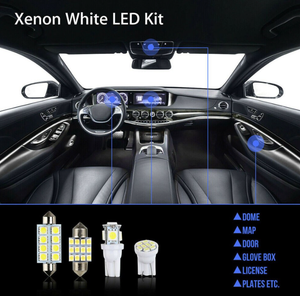 LED Interior Car Light Kit – 14 Bulbs, Dome, Map & Plate