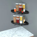 Adhesive Corner Shower Caddy – Aluminum, No Drilling