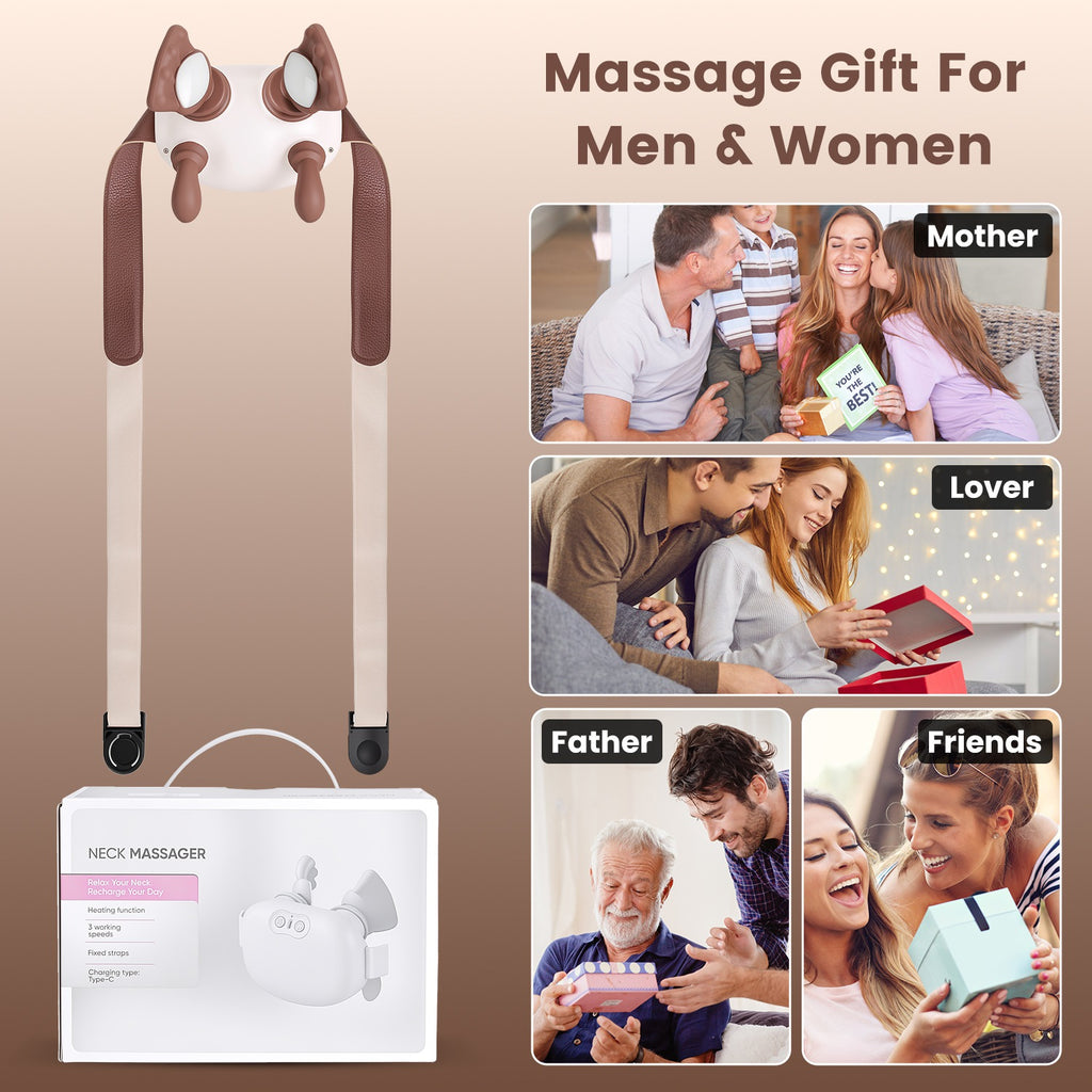 Cordless Heated Neck and Shoulder Massager with Straps – image 3