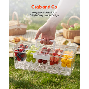 Chilled Condiment Server – 5-Compartment Ice-Cooled Tray with Lid