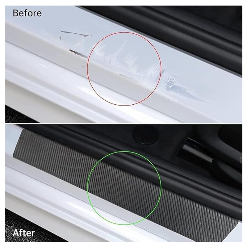 Carbon Look Door Sill Protector Strips – 4 Pack – image 3
