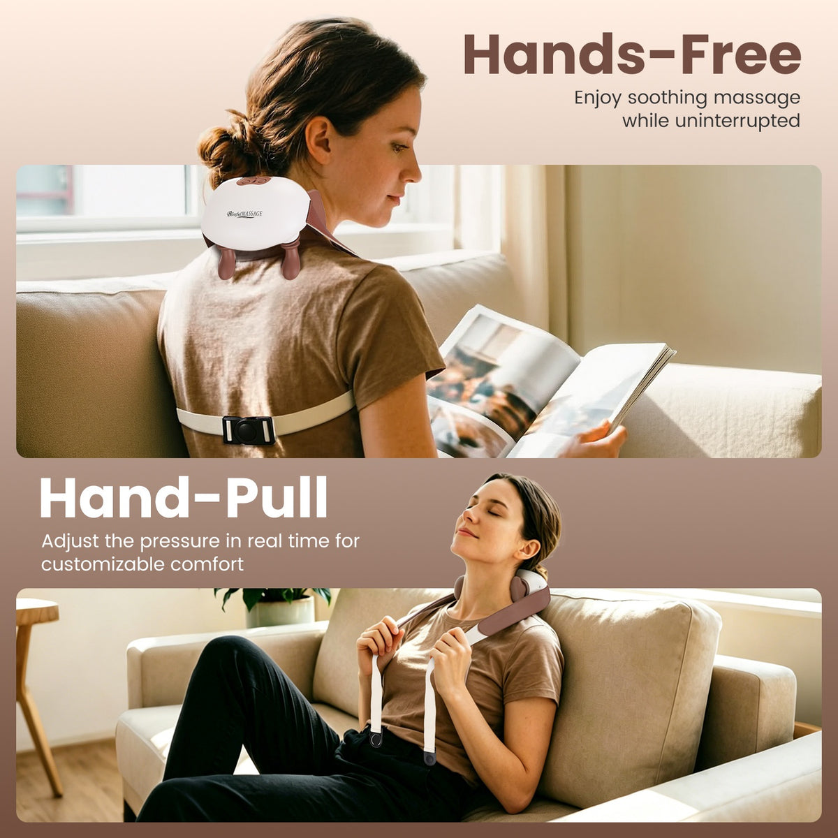 Cordless Heated Neck and Shoulder Massager with Straps – image 9