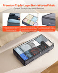 Under-Bed Storage Bins with Clear Lids – 6 Pack, 90L
