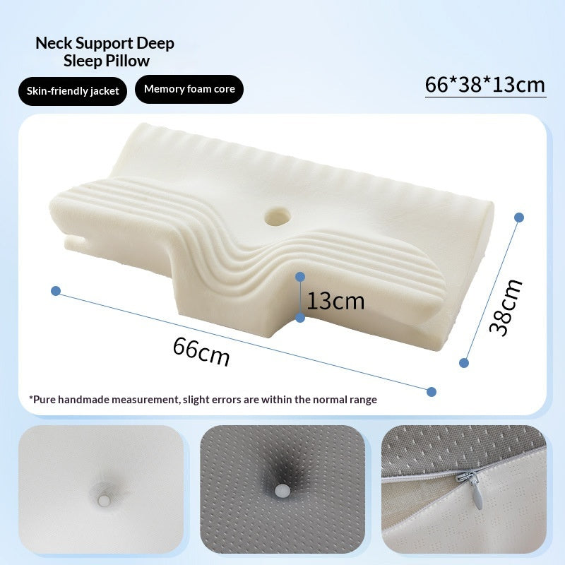 Slow-Rebound Memory Foam Pillow – 25 x 16.5 in