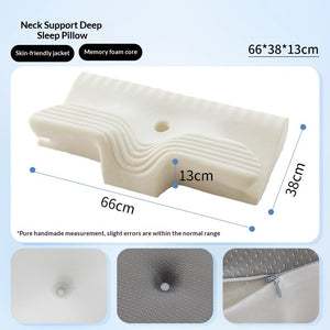 Slow-Rebound Memory Foam Pillow – 25 x 16.5 in