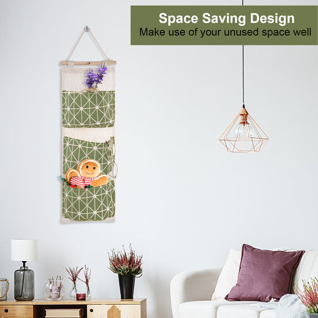 Wall-Mounted Hanging Storage Organizer – 3 Pockets – image 10