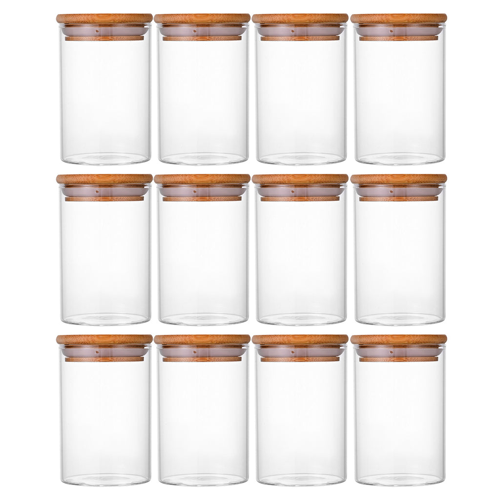 12-Piece Glass Spice Jars with Bamboo Lids & Labels – image 10