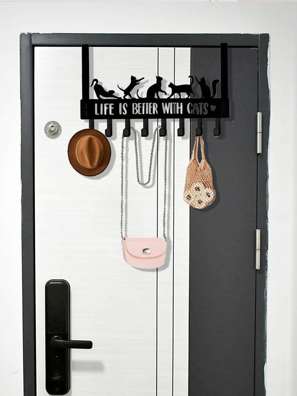 Over-the-Door Cat Hook Rack – 8 Hooks – image 2