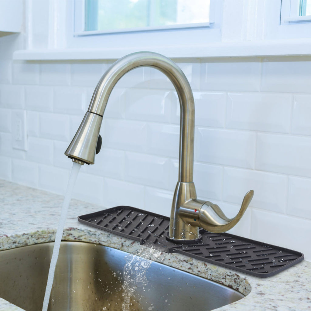 Silicone Faucet Splash Guard – Sink Drip Catcher Mat – image 4