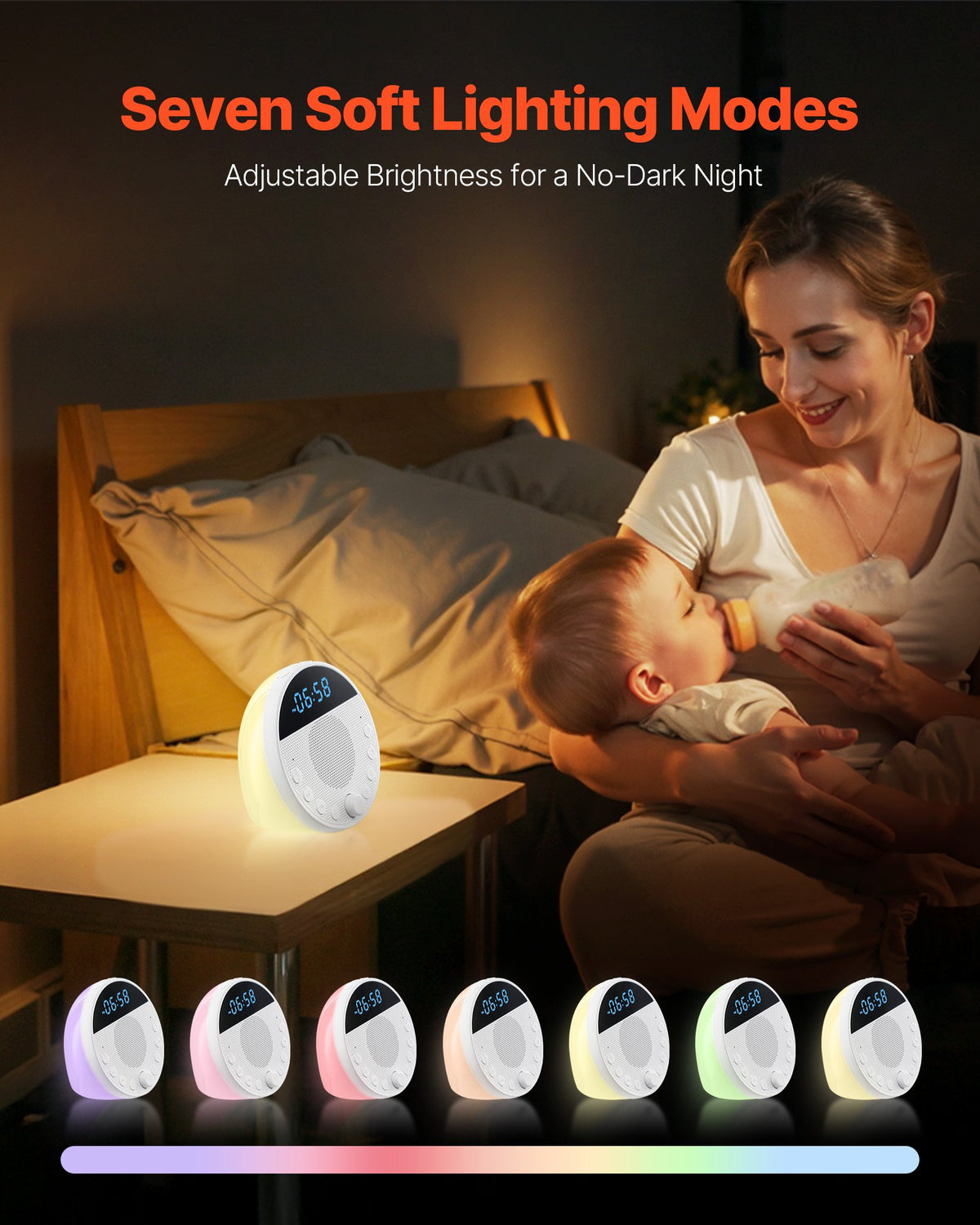 White Noise Sound Machine with Night Light – 18 Sounds – image 5