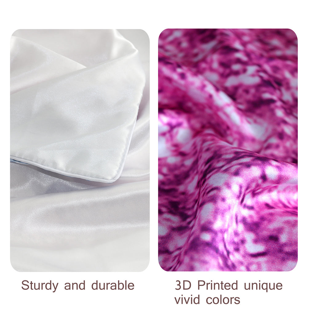 Rose Print Satin Pillowcases – Set of 2 – image 4