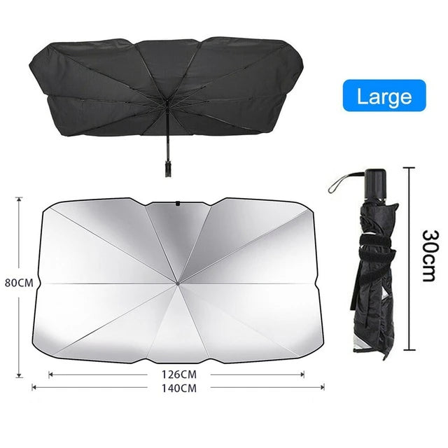 Foldable Windshield Sun Shade Umbrella – 51 in – image 3