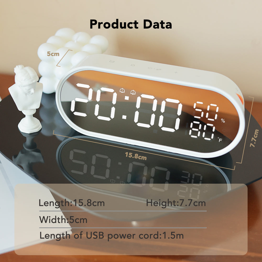 Digital Alarm Clock with Temperature & Humidity