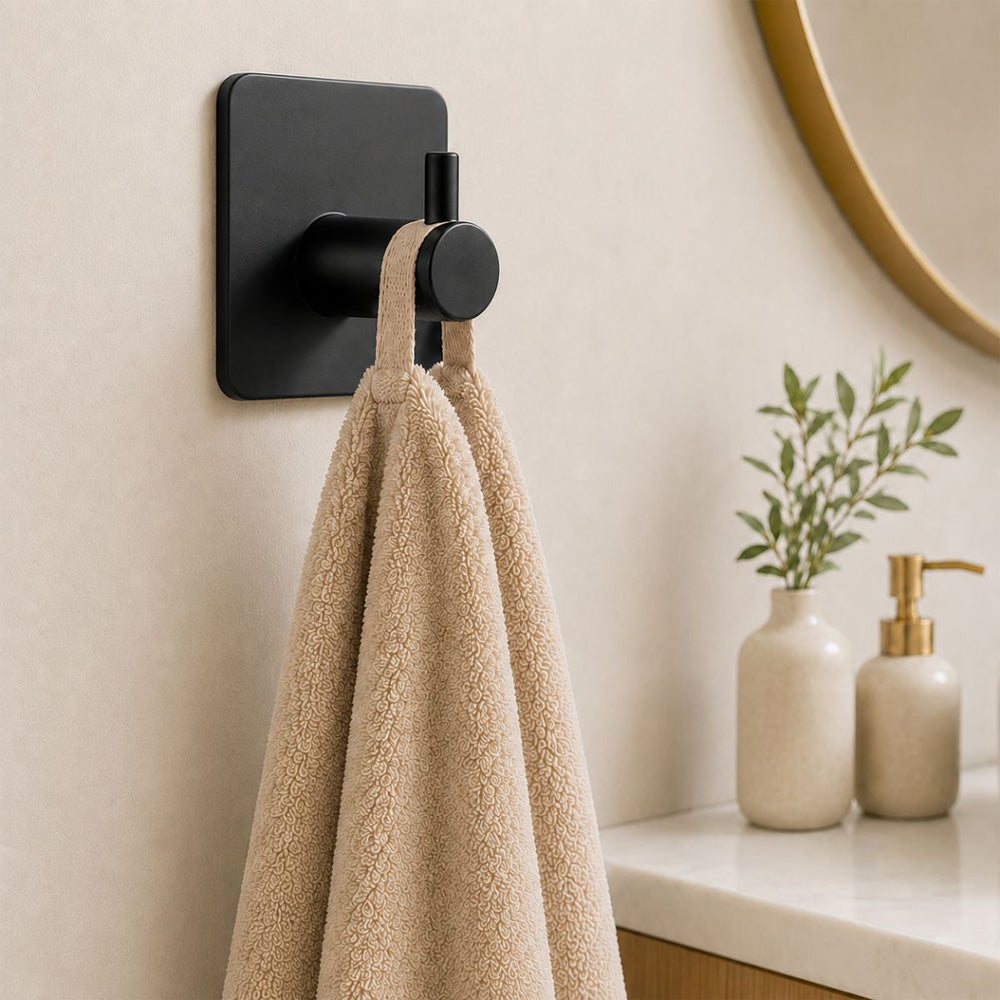 Stainless Steel Adhesive Towel Hooks – 2 Pack – image 7