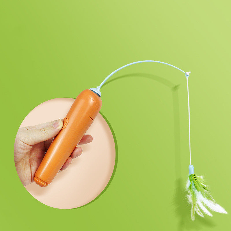 2-in-1 Feather Cat Turntable Toy - MapleSnug product photo 3